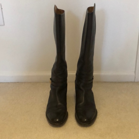 Gucci Fab! Dark Brown Horse Bit Riding Boots! 9 - Picture 3 of 9